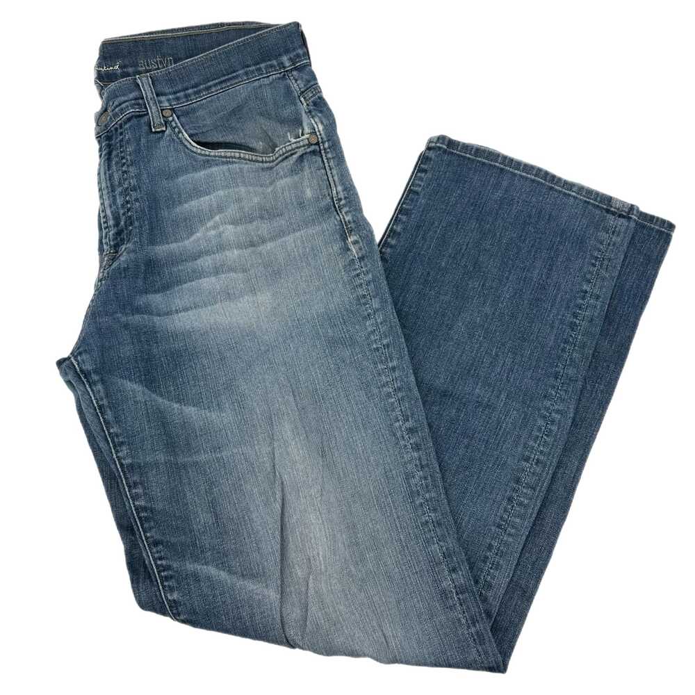 7 For All Mankind Blue Straight Leg Jeans | Size 36 Regular